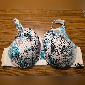 Cacique Bra 42D Satin Full Coverage Multicolor Polka-Dot Underwire